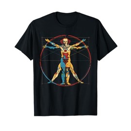 Clowncore Aesthetic Vitruvian Man Clown Creepy Goth T-Shirt