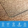 GLSLAND 36" x 46" Tempered Glass Chair Mat Heavy-Duty Floor