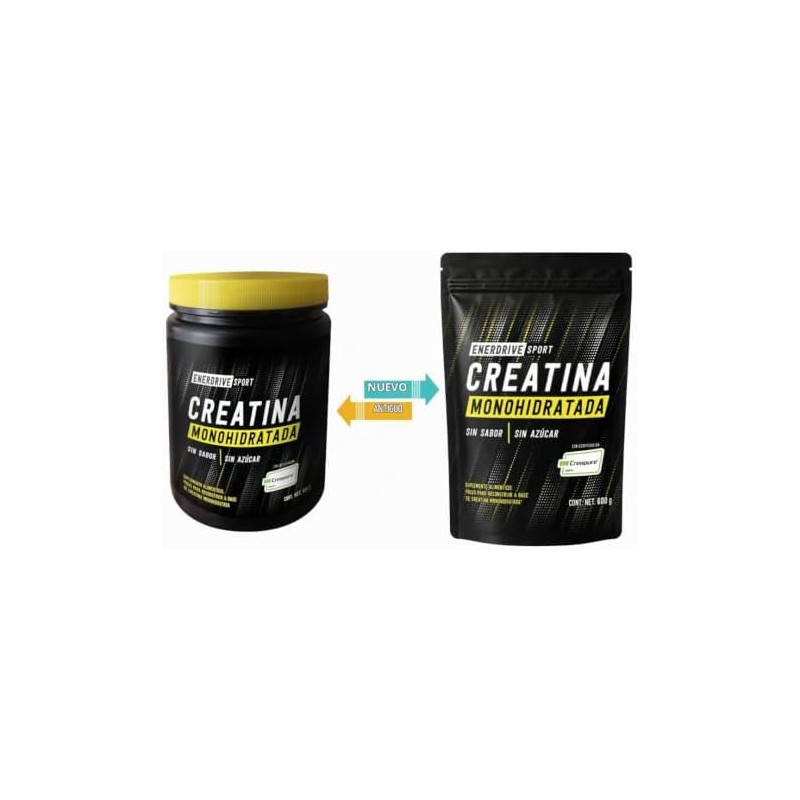 Enerdrive Sport Creatina Monohidratada, Certificación Creapure, 600g, 120 servicios