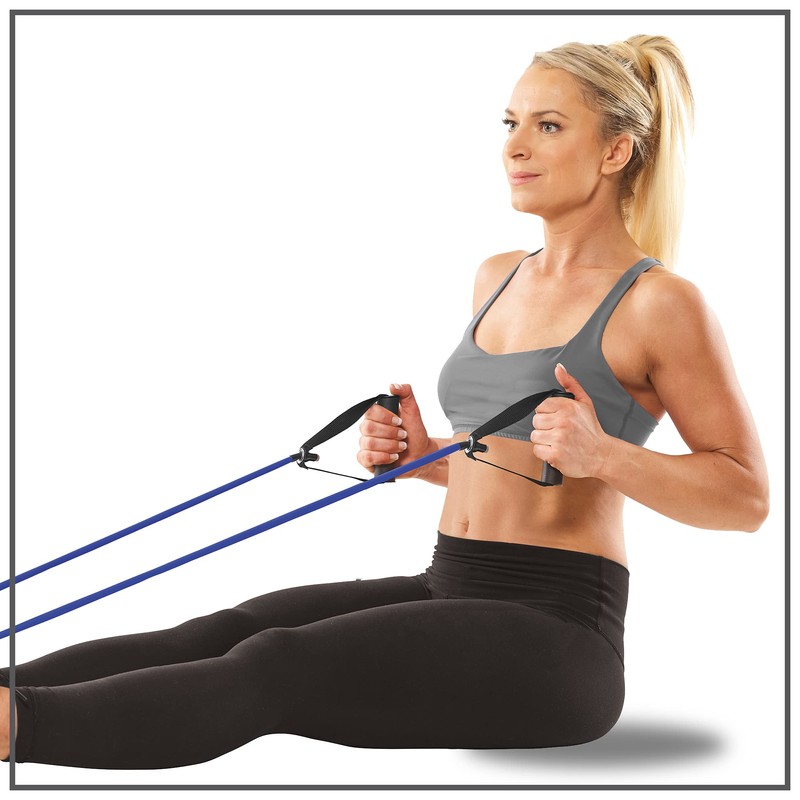 Econo Fitness Resistance Tubing with Comfort Grip Handles - Heavy