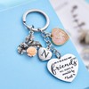 Friend Gifts Initial Keychain A-Z Letter Side by Side or