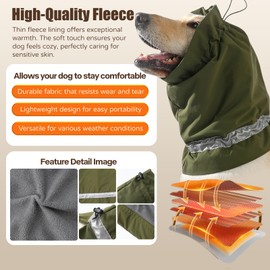 Harbyel Dog Calming Hoodie, Dog Hematoma Ear Wrap, Dog Windproof Rainproof Reducing Noise Hat, Warm Dog Ear Cover Winter Hat, Dog Ear Covers for Bath, Thunderstorms