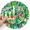 Cactus Stickers |50Pcs Green Plants Waterproof Vinyl Decals for Bike