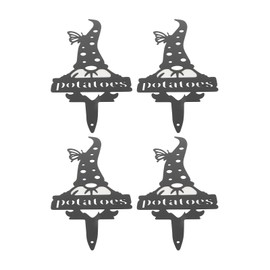 4pcs Gnome Plant Marker Rust Proof Decorative Metal Vegetables Tag for Garden Lawn Yard Potatoes