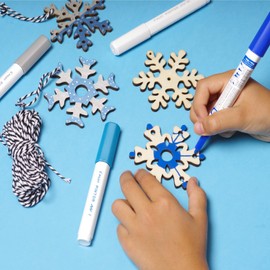 Pilot Pintor 3131910574446 Creative Set - Decorative Markers - 8 Tree Hangers + 4 Fine Tip Markers, Metal Blue, Dark Blue, White and Silver