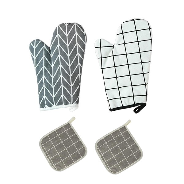 Oven Mitts and pan MATS Barbecue Mitts - Oven Mitts