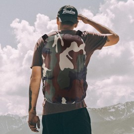 M METERXITY 2 Pack Backpack Rain Cover - Waterproof Lightweight Cover, Apply to Cycling/Hiking/Mountain Climbing (8-15L, XS, Classic Camo)