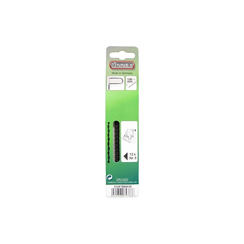 Connex COXT806035"ZARSA" No. 5 Fretsaw Bladefor Wood, Black, Set of