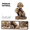 iplusmile 1Pc Mini Monkey Shape Copper Ornament Cute Desktop Decor