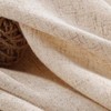 XOGUIBO Farmhouse Shower Curtain with Ruffle Hem Linen Beige Shower