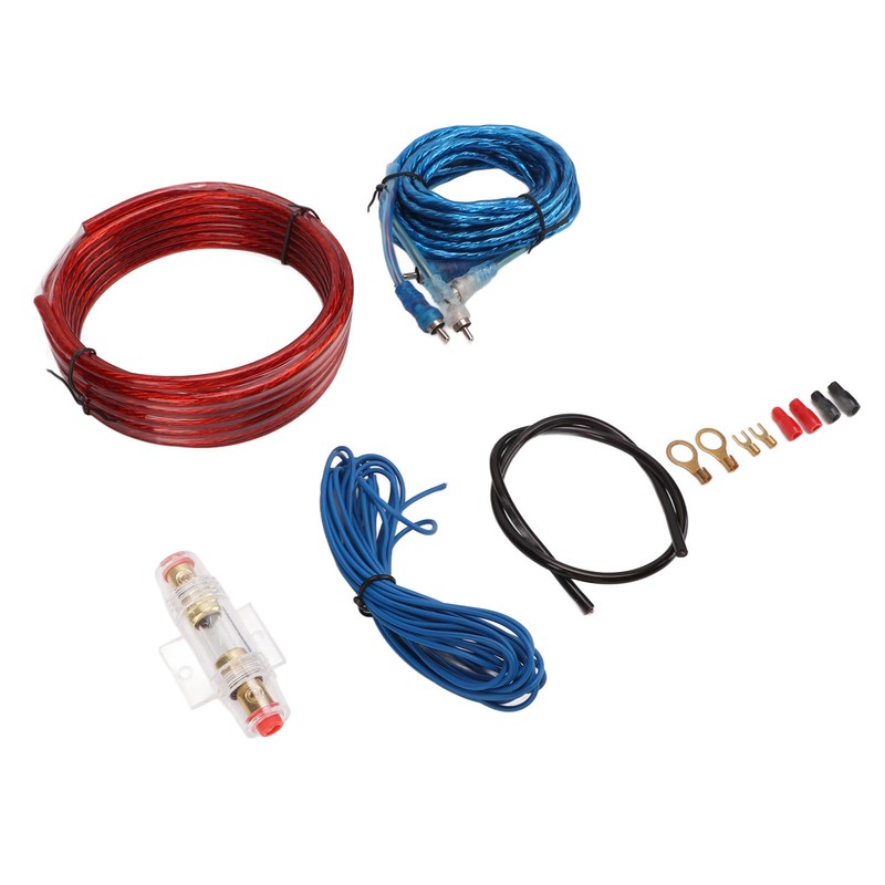 8 Gauge Car Amplifier Wiring Kit with Amp Power Cable