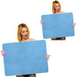Hushee 2 Pack Extra Large Dish Drying Mat Microfiber Absorbent Dish Drying Pad Large Size Dishes Drainer Mats for Countertop, Sink, Refrigerator or Dryer (30 x 24 Inch,Blue)