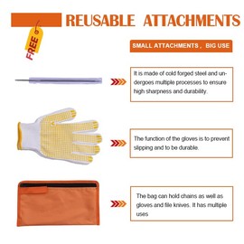 Cutwin Saw chain for Tree Limbs, 20Inch Chain Saw with 72 Drive Links Guide bar,Gloves,FILE,To store the glove straps