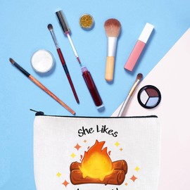 Gzrlyf Fire Anime Demonn Makeup Bag Anime Fans Gift Anime Lover Gift Inspired i Like Your Spark Cosmetic Bag (She Likes My Spark)