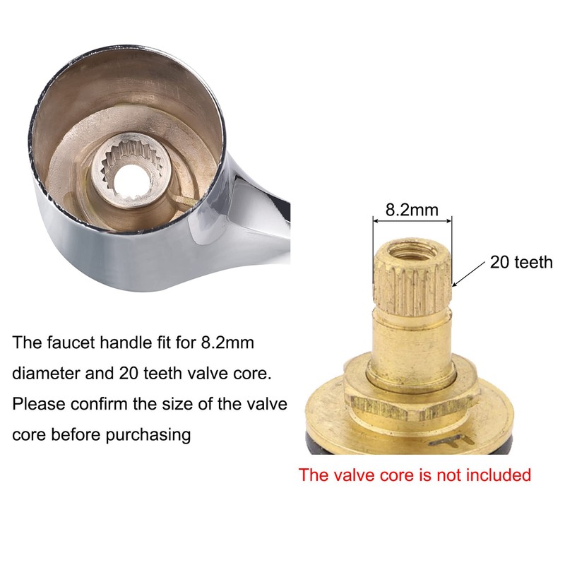 sourcing map Faucet Lever Handle, Alloy Single Lever Handle Replacement