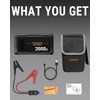 Powrun P-X Jump Starter, 2000A Portable Jump Box - Car