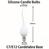 GOOTHY Silicone Dipped Candle Light Bulbs, Clear Silicone 5 Watts