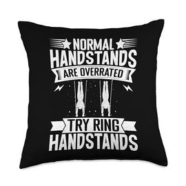 Gymnastics Rings Handstand Accessories Ring Gymnastics Throw Pillow
