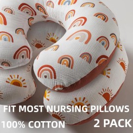 Paq 2 Fundas De Almohada De Lactancia De Muselina 100 % Algo