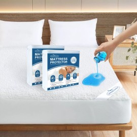 Springspirit Waterproof Mattress Protector Soft Terry Mattress Pad Cover 2 Pack Multi-size - Full