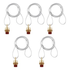 Aswalling 5PCS Air Tank Drain Valve Plug Connector with 60inch Cable, Air Compressor Drain Valve Cable for Semi Trucks B