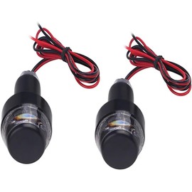 12PCS Accesorios Decorativos LED Direccionales Doble Color para Moto, Instalación Rápida Impermeable Universal para Manubrio con Luces Súper Brillantes de Seguridad