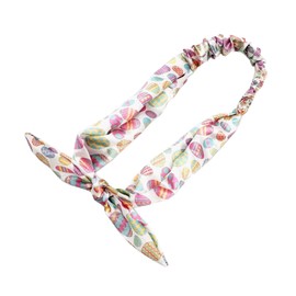 ZCYYYS Women Bunny Ear Headband Hair Tie Set, Girls Pink Rabbit Easter Egg Hairband, Easter Ear Hair Accessories Elastic Ponytail Holder Scrunchies TSFD66 (Easter Eggs Headband, One Size)