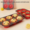 BRONYPRO Jumbo Silicone Muffin Pan with Metal Frame, 3.5" Large
