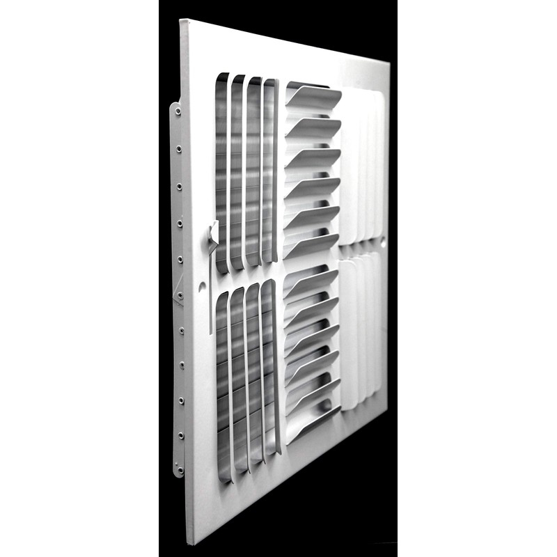 12"w x 12"h 3-Way Fixed Curved Blade AIR Supply Diffuser