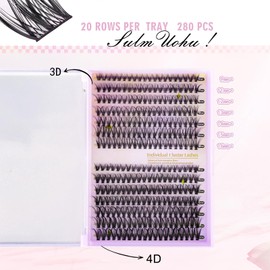 catlinez 280 pcs wimpern extensions set, 30D 40D künstliche Wimpern, weich und exquisit, Mix 9 – 16 mm, Wimpernverlängerungs-Set, verwendet zur Erweiterung der Wimpern, Vergrößerung der Augen