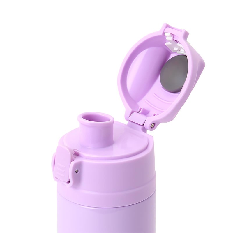 Sanrio (SANRIO) Cover-Attached Stainless Steel Bottle, Kuromi, Children, Dedicated Cold
