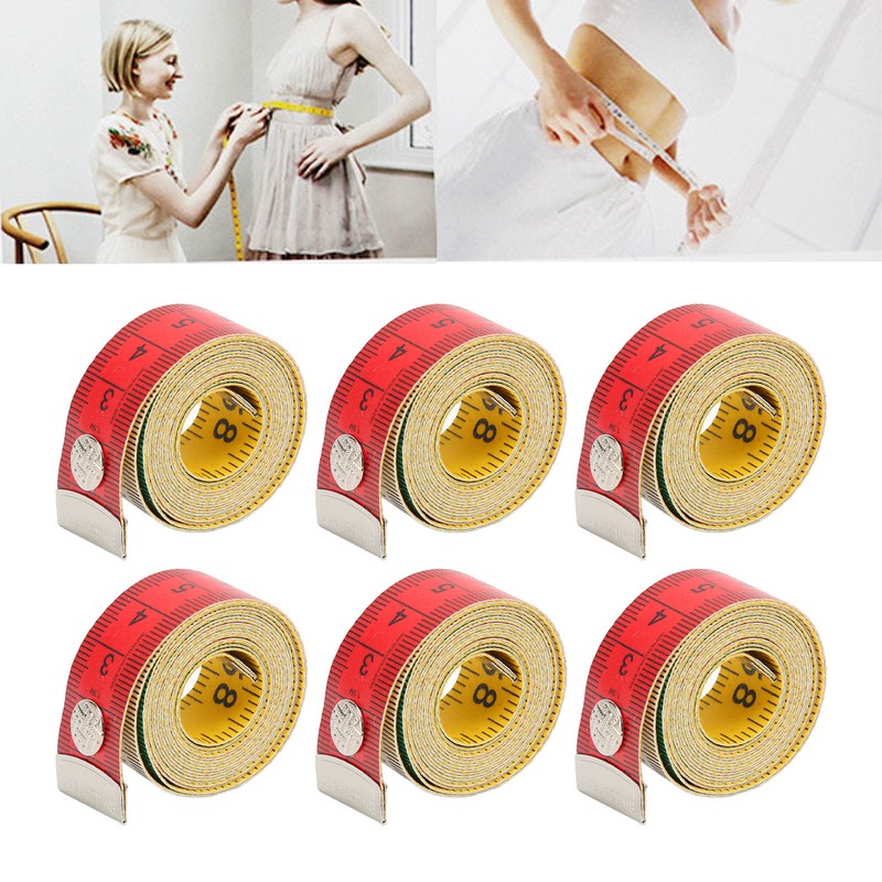 10pcs Soft Measuring Tape 60Inch 150cm Double Sided Colorful Clear