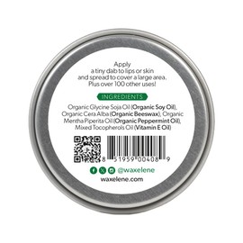Waxelene Mint Aerated Lip Balm Tin, Best Lip Balm Ever Organic Multipurpose Ointment Baby Eczema Dry Sensitive Skin Chapped Lips Face Moisturizer