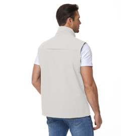 Eisctnd Men's Lightweight Quick Dry Vest Sleeveless Outdwear Utility Jacket for Travel Hiking Fishing Photography Camping(Beige-M)