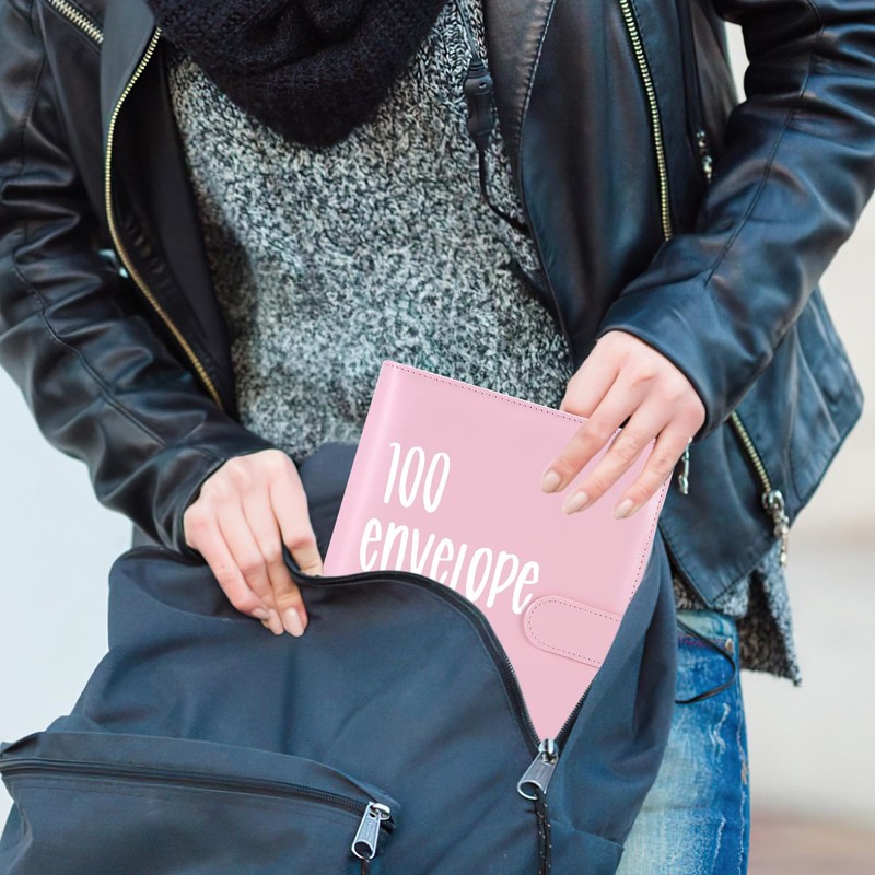 100 Envelope Challenge Binder - Saving Challenge Binder with Clear