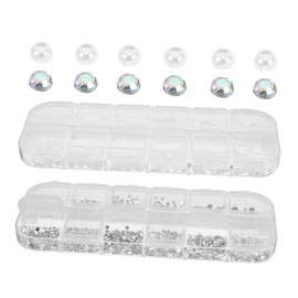 FRCOLOR 2 Boxes Irregular Pearl Nail Charms Stunning Nail Art Decorations for Manicure Supplies for Parties and Special Occasions