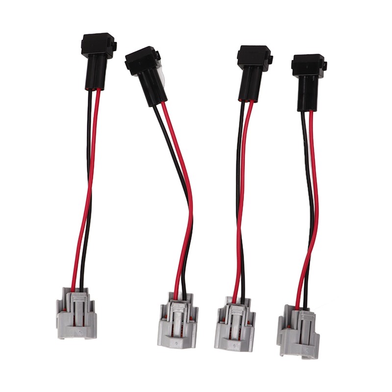 4pcs Fuel Injector Harness Adapter for DENSO Female to EV1