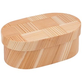 Yamako 893546 Japanese Bento Box, Ajiro Oban, Natural, 17.3 fl oz (490 ml)