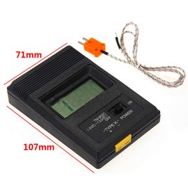Thermocouple Thermometer, K-Type Digital Thermocouples Temperature Meter with Probe and LCD Display, Handheld Digital Thermometer for Gas, Liquid, Semi-solid Measurement