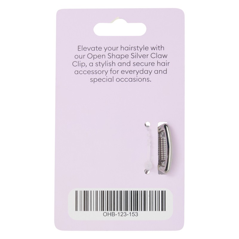 Oz Essentials Metal Claw Clip - Silver