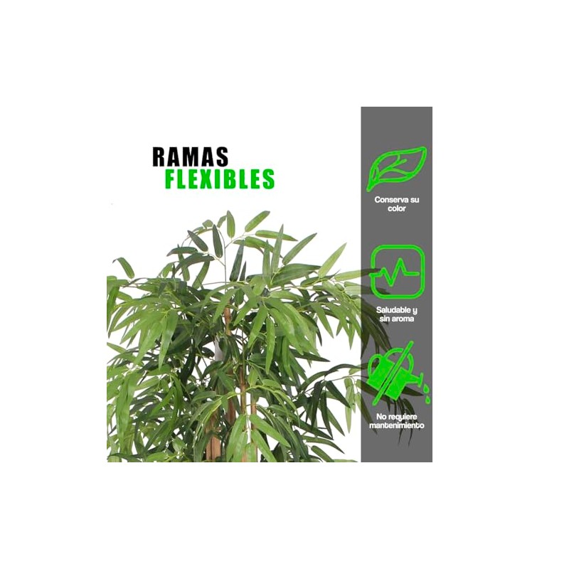 VANLIG Planta Artificial Bamboo de 1.5mts Incluye Maceta para Interiores