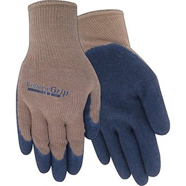 Red Steer PowerGrip A300B-XL Rubber Palm Full-Fingered Work & General Purpose Glove, Tan/Navy Blue [PRICE is per PAIR] (Extra Large)