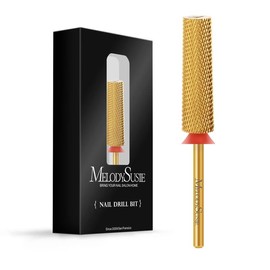 MelodySusie Super Long Tapered Nail Drill Bits, 3/32'' Carbide Tungsten Bits, Suitable for Manicure Pedicure Cuticle Gel Polishing - Color: Fine-F