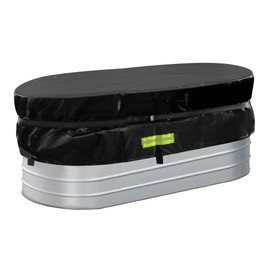 Gecic 6Ft Stock Tank Horse Trough Cover, Water Trough Cold Plunge Insulated Cover for Horse Trough Rectangular Cold Plunge Ice Bath Tub Cover 2 x 2 x 6 Foot Stock Water Tank Oval Pool Liner Hot Tub