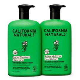 California Naturals Moisture Shampoo and Conditioner for Dry, Damaged Hair, Hair Care Bundle for Women and Men, Natural, Vegan, Cruelty, Silicone, Paraben, and Sulfate Free, Color Safe, 20 fl oz
