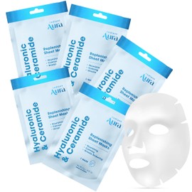 Mascarilla Facial Coreana Con Ácido Hialurónico Y Ceramidas, Probada Por Dermatólogos, Para Hidratar, Cuidar Las Arrugas Y Nutrir La Piel. Mascarilla 