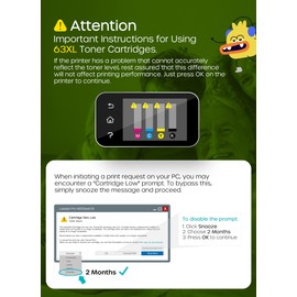 63 Compatiable Ink Cartridge 2 Pack for HP63 use for HP OfficeJet 3830 4650 5200 DeskJet 1112 2130 3630 Envy 4510 4520 Series