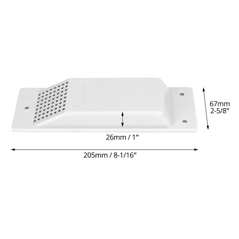 QWORK Shipping Container Air Vents - 8" x 2.6" Light