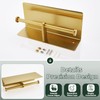 APLusee Brushed Gold Double Toilet Paper Holder with Shelf, Heavy