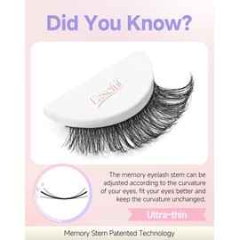 Easeful Natural Eyelash Look WISP Mink Artificial C Curl Strip Bright-03 Bright-03 / 내추럴 속눈썹 룩 위스피 밍크 인조 C 컬 스트립 브라이트-03 Bright-03
